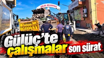 Gülüç Belediye Başkanı Sadık Recep Kara, belediye meydanında başlatılan yenileme